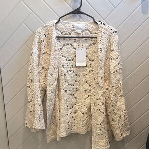 NWT Zara Crochet Cardigan